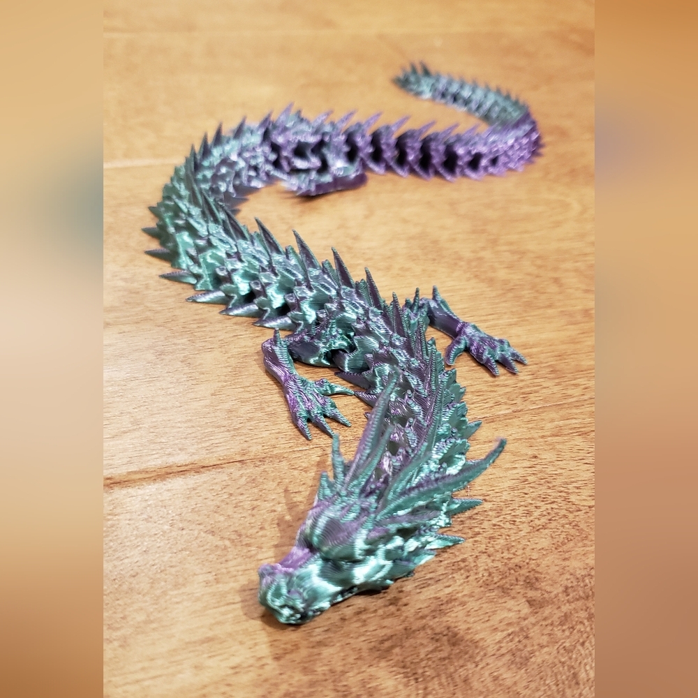 3D Printed Colorful Dragon Figurine
